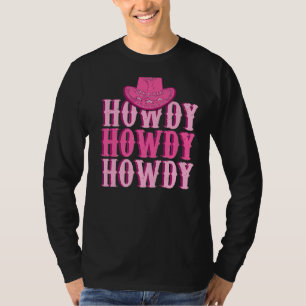 Howdy Rodeo Pink Cowgirl Pet T-shirt