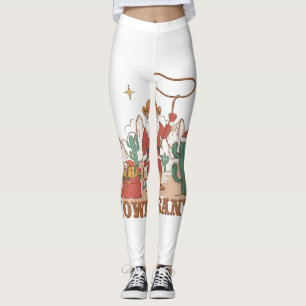 Howdy Santa Claus Cowboy Western Kerstmis PJ Paja Leggings