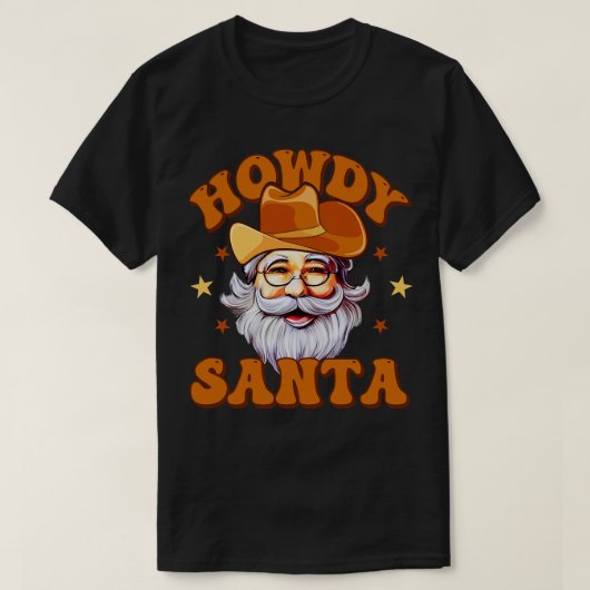 Howdy Santa Cowboy santa T-shirt (Design voorkant)