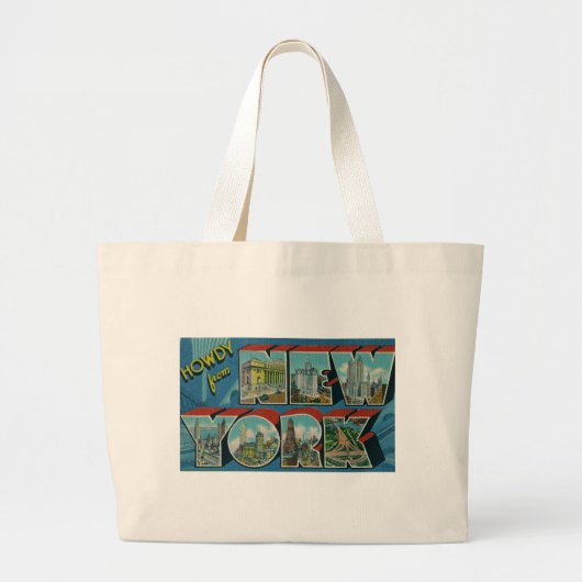 Howdy uit New York Grote Tote Bag (Voorkant)