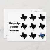 Howdy uit Texas briefkaart (Voorkant / Achterkant)