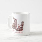 Howdy Valentijn Westerne Hoefijzers Koffiemok (Voorkant links)