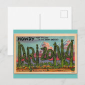 Howdy van Arizona vintage-reis Briefkaart (Voorkant / Achterkant)