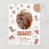 Howdy Westerne kerstfoto Feestdagenkaart (Voorkant)