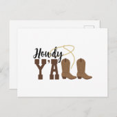 Howdy Y'all Briefkaart (Voorkant / Achterkant)