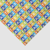 Howdy Y'all Colorful Texas Tissuepapier (Detail)