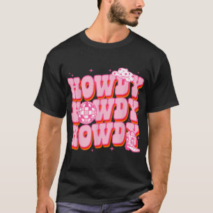 Howdy Zuid Western Meisje Country Rodeo Roze T-shirt