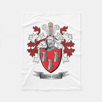 Howell Family Crest Coat of Arms Fleece Deken