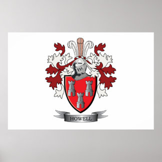 Howell Family Crest Coat. Poster