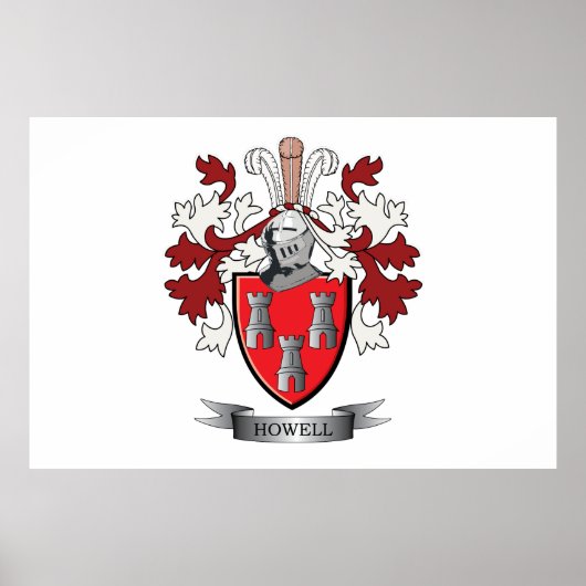 Howell Family Crest Coat. Poster (Voorkant)