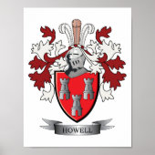 Howell Family Crest Coat. Poster (Voorkant)