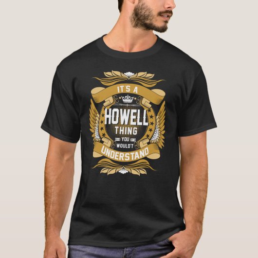 HOWELL Name, HOWELL familienaam crest T-shirt (Voorkant)
