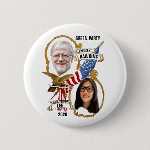 Howie Hawkins/Jia Lee 2020 Ronde Button 5,7 Cm