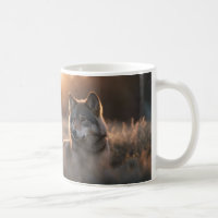 Howl bij de dageraad met de Two Wolf Sunrise Mok