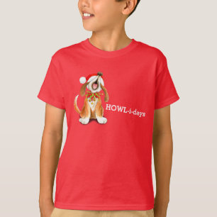 Howl-i-days Kersthond zingen T-shirt