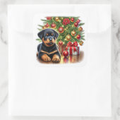 Howl-iday Cheer, Puppy Style! Vierkante Sticker (Tas)