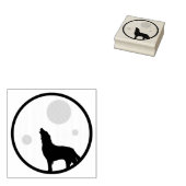 Howl naar de maan 	rubberstempel (Gestempeld)
