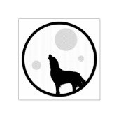 Howl naar de maan 	rubberstempel (Afrduk)