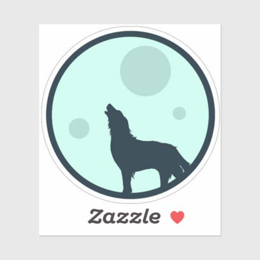 Howl naar de maan sticker (Vel)