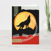 Howl o between Halloween with Howling Wolf Kaart (Voorkant)