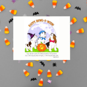 Howl-O-Ween Chiens en Costume Halloween Carte post