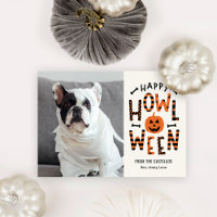 Howl-O-Ween huisdier Halloween fotokaart