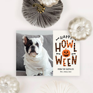 Howl-O-Ween huisdier Halloween fotokaart Kaart