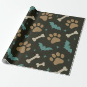 Howl-O-Ween Paws & Bones Collection Cadeaupapier (Uitgerold)
