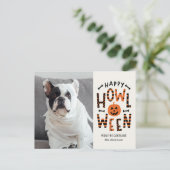 Howl-O-Ween Pet Halloween Carte photo Carte postal (Debout devant)
