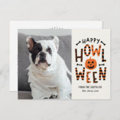 Howl-O-Ween Pet Halloween Fotokaart Briefkaart (Voorkant / Achterkant)