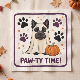 Howl O Ween Pootafdrukken Oranje Feest Servet