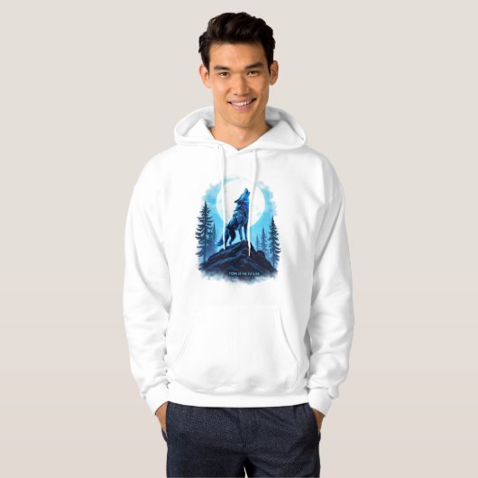 Howl of the Future - Robotic Wolf Sweat - shirt à  (Devant entier)