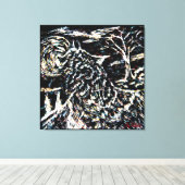 Howl Stretched Canvas Print (Insitu (Houten vloer))