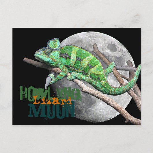 Howlin Lizard Moon Briefkaart (Voorkant)