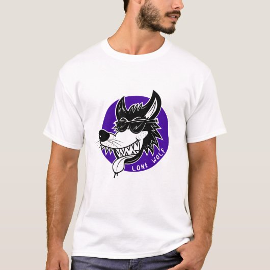 Howlin' Lone Wolf Cartoon T-shirt (Voorkant)