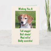 Howlin'Beagle Happy Birthday Kaart (Voorkant)