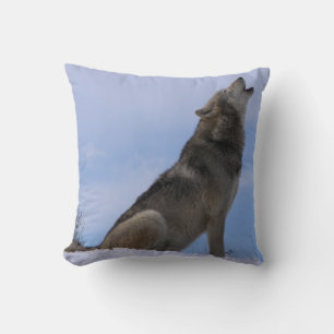 Howling Alaskan Timber Wolf Kussen