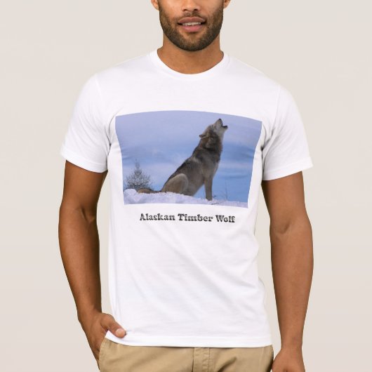 Howling Alaskan Timber Wolf T-shirt (Voorkant)
