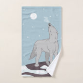 Howling Arctic Wolf Bad Handdoek (Handdoek)