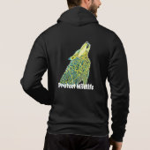 Howling Artic Wolf beschermt het wild Hoodie (Achterkant)