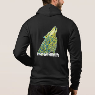 Howling Artic Wolf beschermt het wild Hoodie