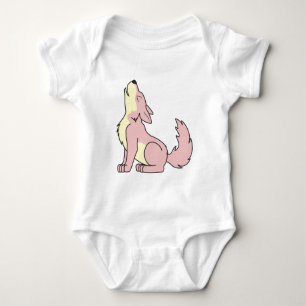 Howling Baby Pink Wolf Romper