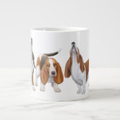 Howling Basset Hounds Jumbo Mok (Voorkant)