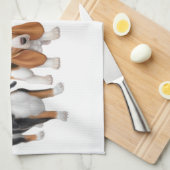 Howling Basset Hounds Kitchen Towel Theedoek (Quarter Fold)