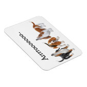 Howling Basset Hounds Premium Magnet (Côté Droit)
