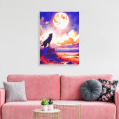 howling canvas afdruk (Insitu (Woonkamer))