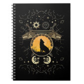 Howling Celtic Wolf Mythology Swords Notitieboek (Voorkant)