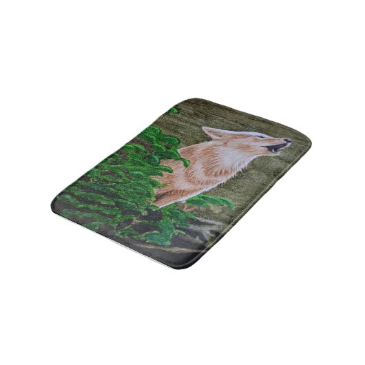 Howling Coyote Badmat (Gekanteld)