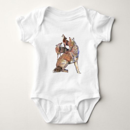 Howling Coyote Pack, Animal, Natuur Wildlife Romper (Voorkant)