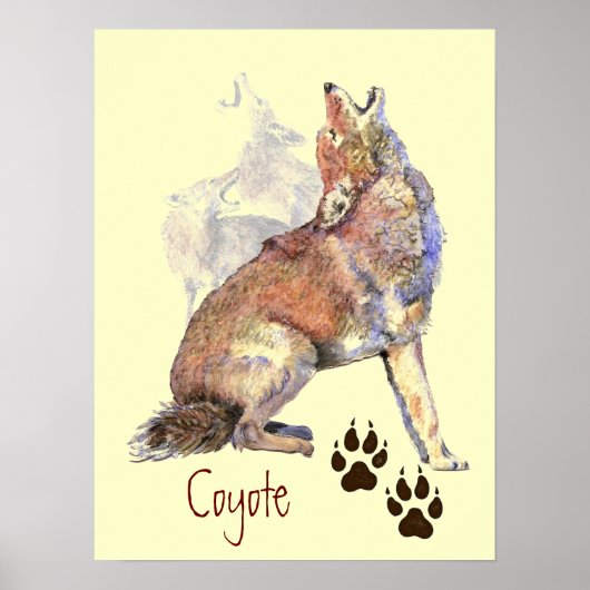 Howling Coyote Poster (Voorkant)